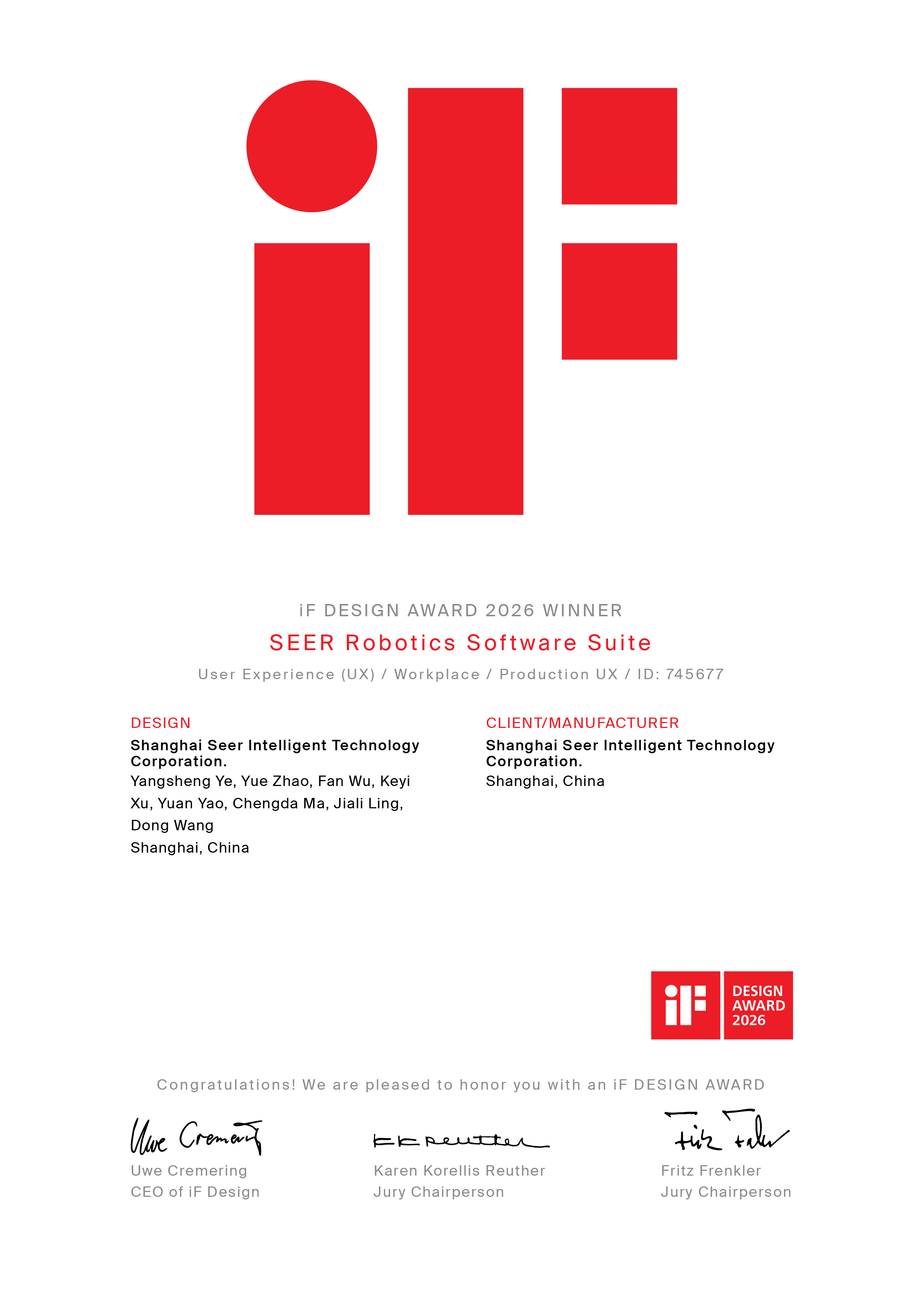 SEER Robotics Production Line